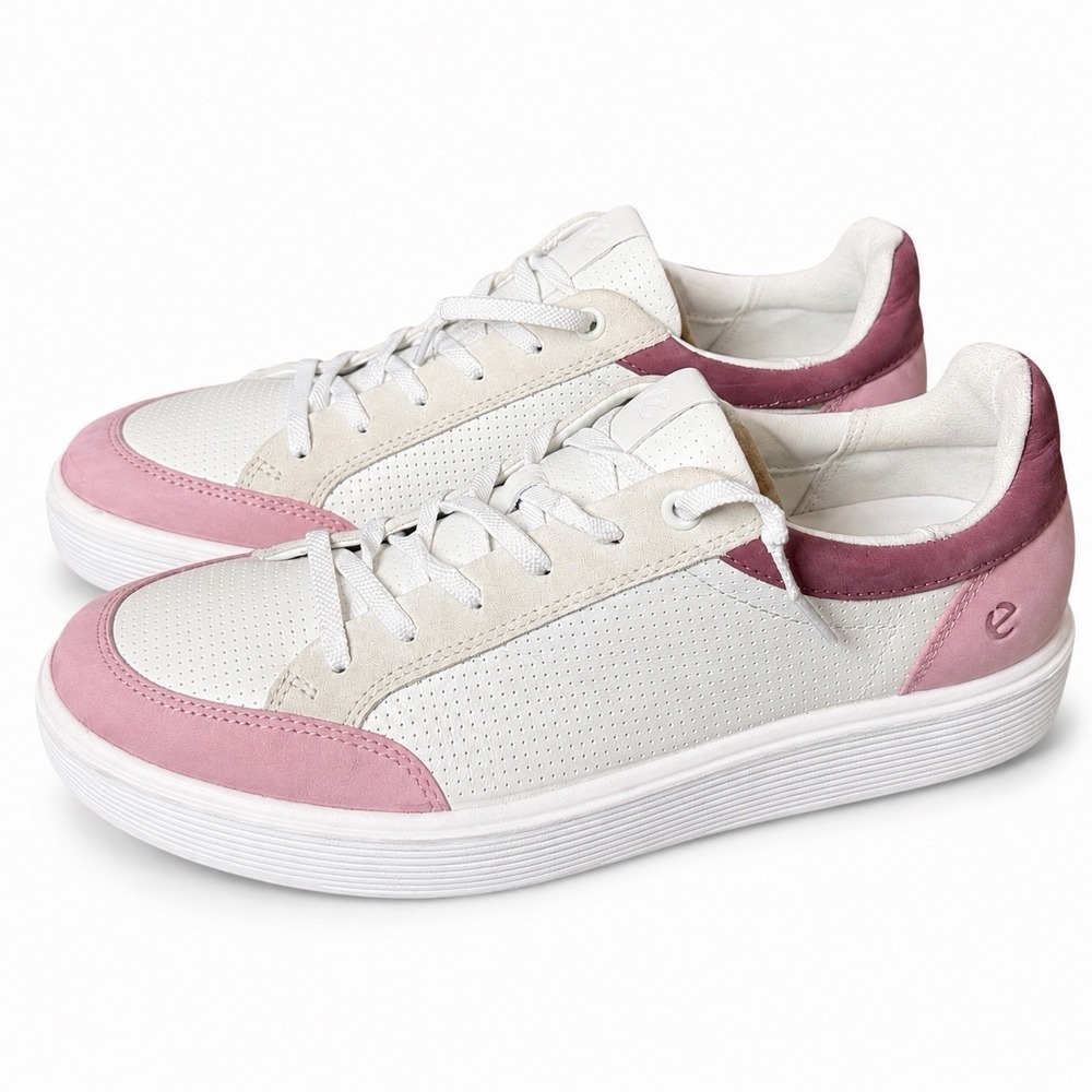 ECCO Soft 60 Multicolor Red Leather Sneakers Women's US 11-11.5 EU 42